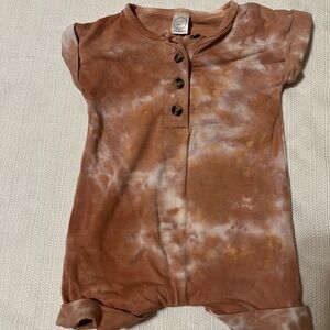 Cozy Earthy Tie-Dye Kids One Piece